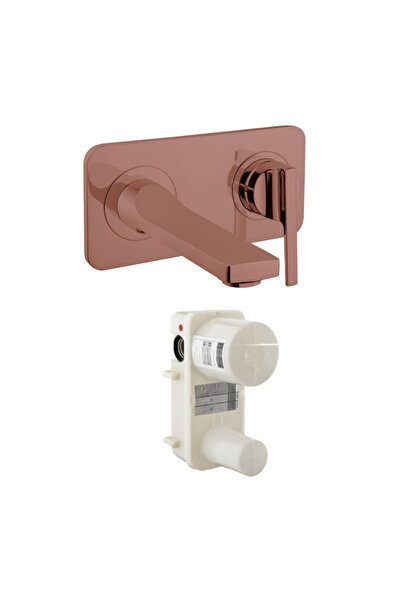 VitrA Suit L A4248626 Ankastre Lavabo Bataryası Seti - Bakır