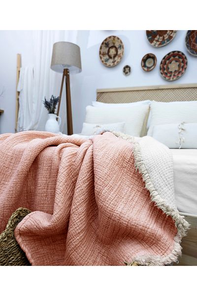 destinyhometex Tile 6 Layer Multi Muslin Double Size 220x240 Quilt/2 Pieces 50x70cm Pillowcase