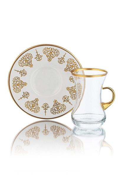 DECOSTYLE Ottoman Collection 12 Piece Tea Set for 6 People