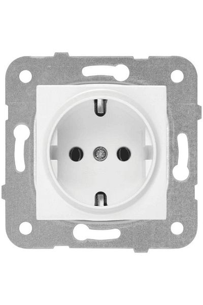 VİKO Viko Karre Grounded Socket White (Frame Included)90967008 (4 Pieces)