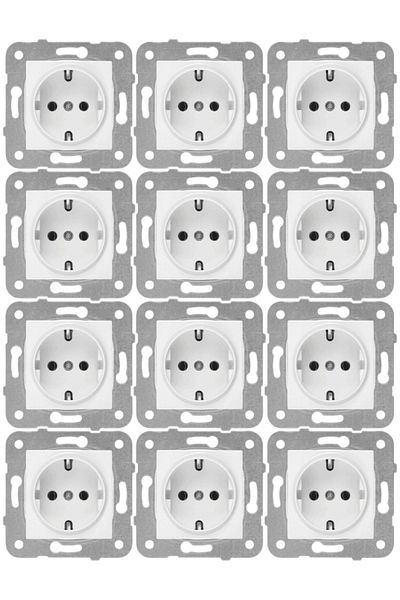 VİKO Viko Karre Grounded Socket White (Frame Included)90967008 (12 Pieces)