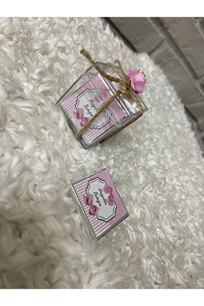 NeşeliAtölyem 5 KUTU 25 Adet Hoşgeldin Bebeğim Etiketli Sütlü Madlen Bebek Çi...