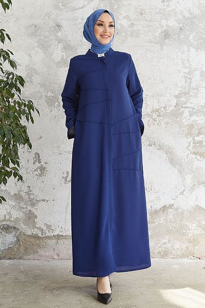 InStyle Elfenbeinfarbenes Paspelmuster Ferace – Indigo