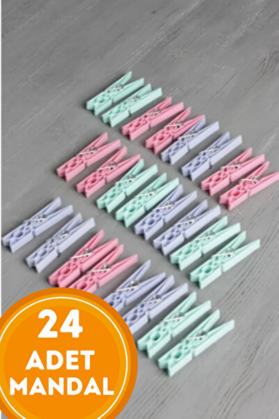 WAPPA مشبك غسيل 24 قطعة مشبك غسيل بلاستيكي