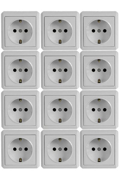VİKO Viko Vera Surface Mounted Grounded Socket White (Framed)90681008 (12 Pieces)