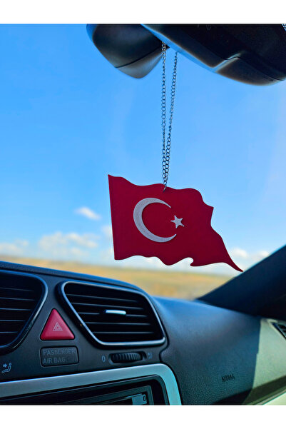 Rex Aksesuar TÜRK BAYRAĞI DİKİZ AYNA SÜSÜ ÇİFT TARAFLI AYNA SÜSÜ ARABA SÜSÜ
