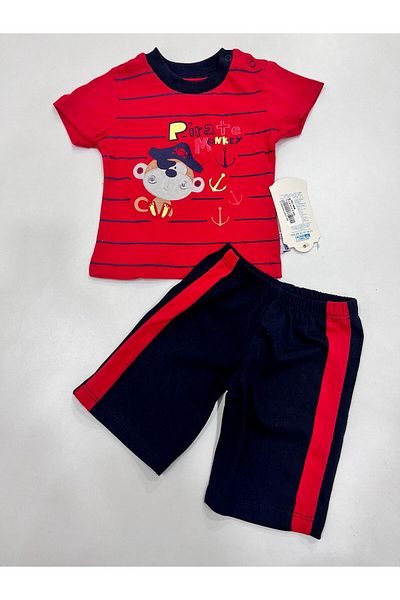 Esterella BABY BOY PIRATE SHORTS SET / COMBED COTTON SUMMER SHORTS SET