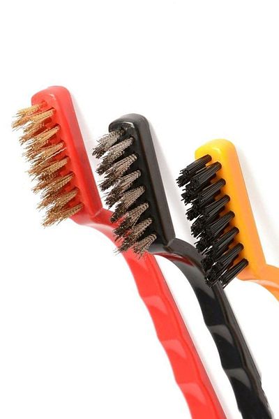 Factorial Fine Cleaning Brush 3-Piece Copper Set Narrow Space Brush Bath Brush Cleaning Pumpkin Fiber Kitchen Cloth