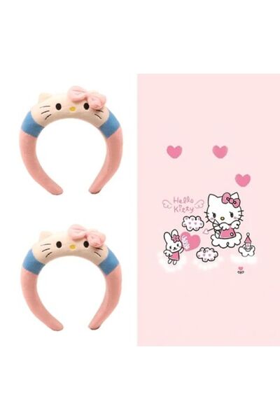 facnspt Kawaii Sanrio - Coroana de pluș cu personajul Hello Kitty