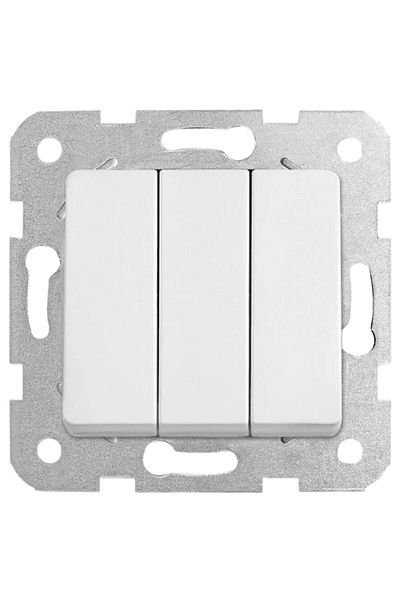 VİKO Viko Linnera Triple Switch White90440068 (Frame Included) (12 Pieces)