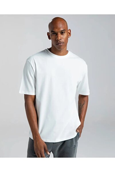 Swana T-shirt Oversize Unisex Cotton Crew Neck-White