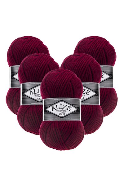 Alize Superlana Maxi 5-Piece 390 Hand Knitting Yarn