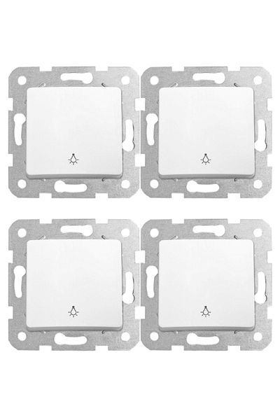 VİKO Viko Linnera Light Mechanism Switch White (Frame Included)90440003 (4 Pieces)