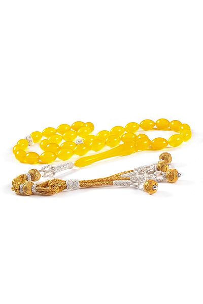 TESBİHCİBABA Custom Made Squeezed Amber Prayer Beads with Chakırbeyli