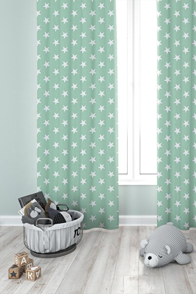 Premier Home Cortina de fundal cu model de stele Mint 170x270