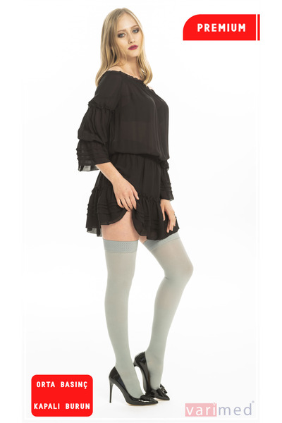 Varimed Orta Basınç Diz Üstü Kapalı Burun Çorabı