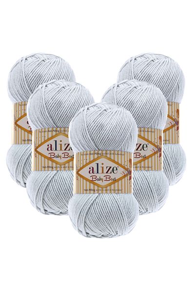 Alize Baby Best 5-Piece 224 Ice Blue Hand Knitting Yarn