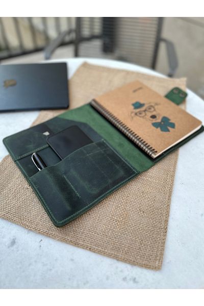 Leather Anatolia Genuine Leather Handmade A5 Notebook Case, Leather Agenda Bag, Genuine Leather Organizer Notebook Case