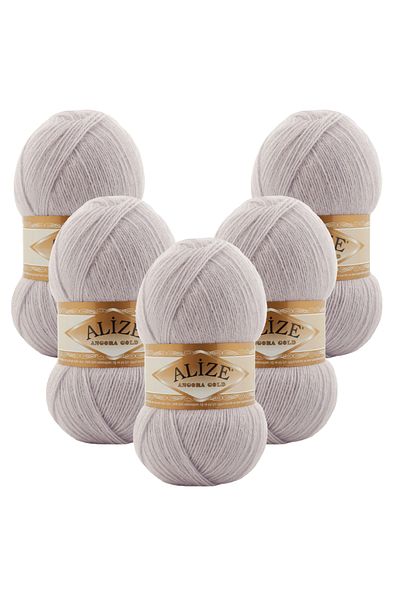 Alize Angora Gold 5 τεμαχίων 632 Γυάλινο Γκρι Πλεκτό Νήμα