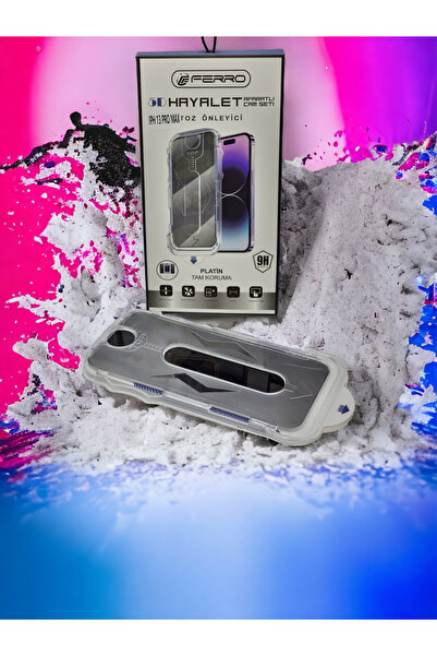 FERRO iPhone 13 PRO MAX  için Platin Tam Koruma-9H 5D Hayalet Cam Seti -Kolay...