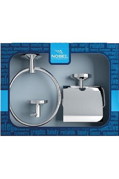 Gürçay Pisa 3-Piece Bathroom Accessory Set Chrome
