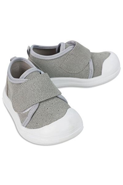 Civil Baby Erkek Bebek Keten I?lk Adım Ayakkabısı 19-21 Numara Gri