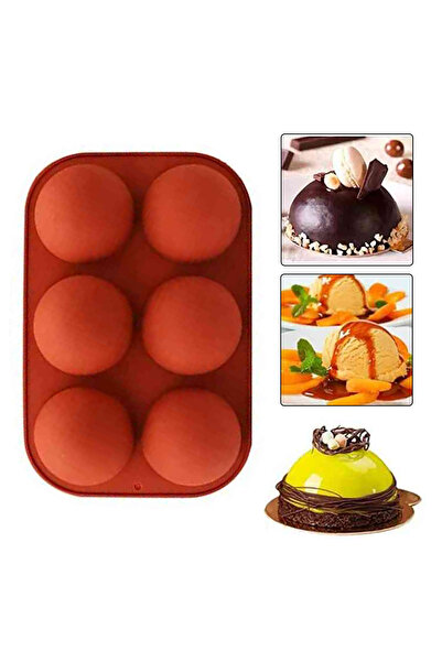 Getshopmini قالب الشوكولاتة قالب كعكة الخبز نصف الكرة قالب السيليكون 8x8x4 سم...