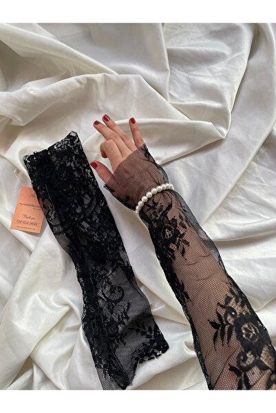 Butik Siyah Dantel Kolluk