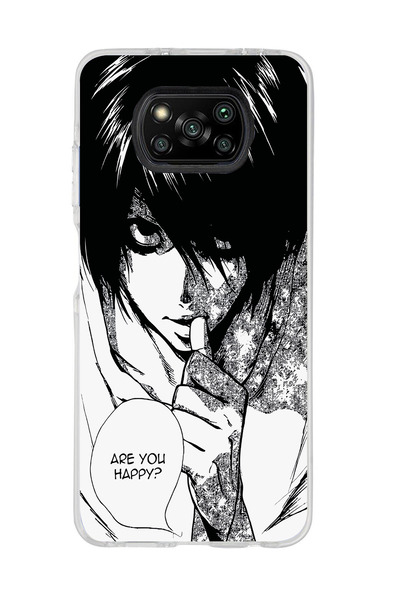 Magic Ring Poco X3 Pro / X3 NFC Uyumlu Death Note Tasarımlı Şeffaf Telefon Kı...