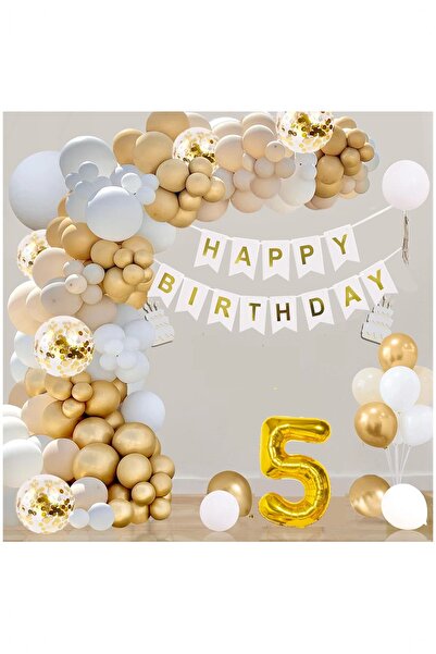 BİDOLUMUTLULUK Gold Doğum Günü Kutlama Konsept Parti Eğlence