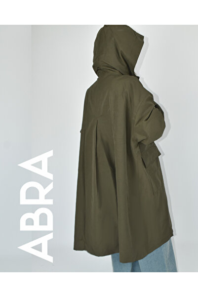 iplik natural boheme Kadın Haki Astarlı Trençkot