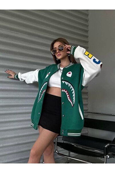 CANARSIE Зелена жіноча куртка Bape College