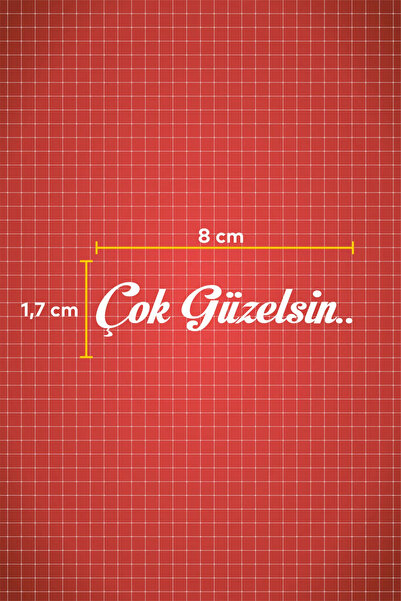Rex Aksesuar 8 X 1,7 Cm Çok Güzelsin Oto Sticker Araba Cam Sticker