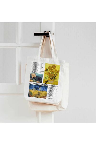 Cemira Van Gogh quotes, Van Gogh quotes Design Shopping Bag, Book Bag, Shopper Bag, Tote Bag