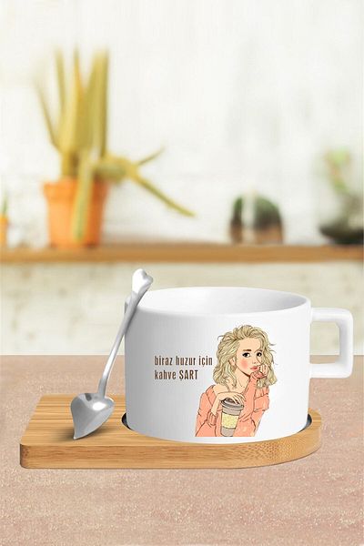 yhfoto Coffee Designed Cups - Cups, Spoons and Saucers for a Little Peace of Mind