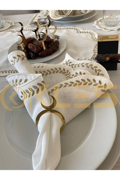 KLES Napkin Ring 6 PIECES Towel Ring TABLE DECORATION PRESENTATION DOWERY CARDIGAN SET