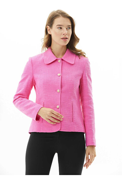 Selen Standart Pembe Kadın Ceket 23KSL1252