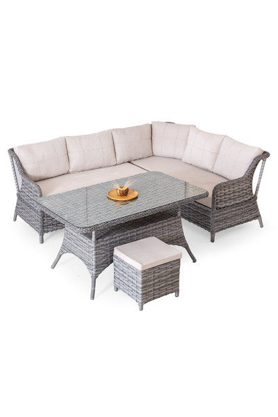 Eymense Avanos Alüminyum Bahçe Grubu Köşe Takımı Krem