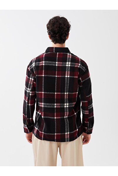 LC Waikiki LCW Casual Comfortable Fit Μακρυμάνικο καρό ανδρικό πουκάμισο ξυλοκόπος