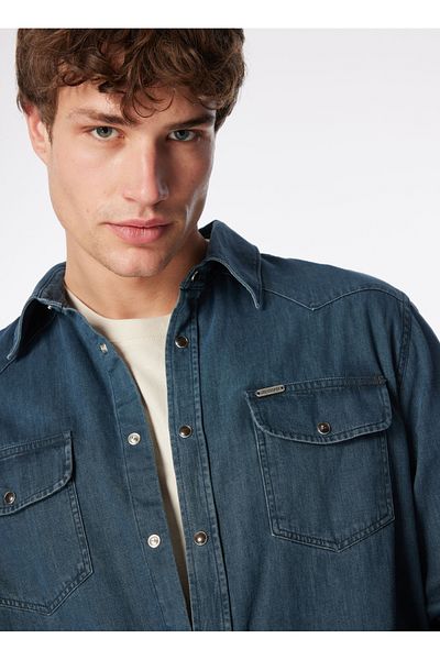 Lee Cooper Slim Fit Men's Denim Shirt 242 LCM141005 WOLKER 2 DENIM