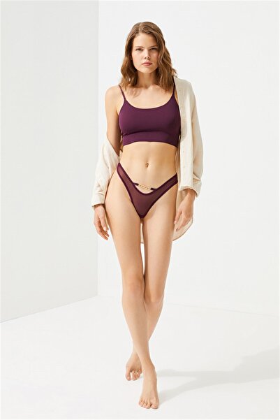 Cottonhill Жіночі трусики з прозорою мереживною обробкою, 7 штук в упаковці