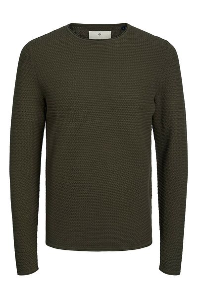 Jack & Jones Βαμβακερό πουλόβερ με λαιμόκοψη σε μεγάλο μέγεθος