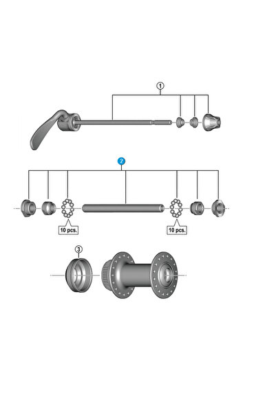 Shimano ÖN GÖBEK CUES Ön Hazne Center Lock Disk Fren 32H 100 mm Siyah