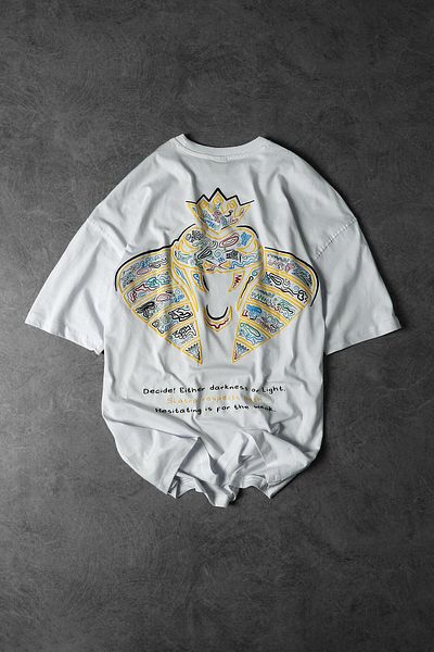 Slatra Ανδρικό μπλουζάκι με ανάγλυφο λευκό Sltr Oversize
