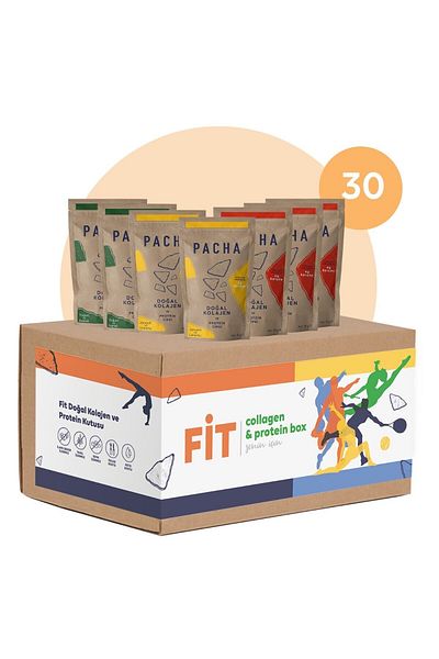 PACHA |   Natural Collagen and Protein Chips |   Fit Protein and Collagen Box |   Pack of 30