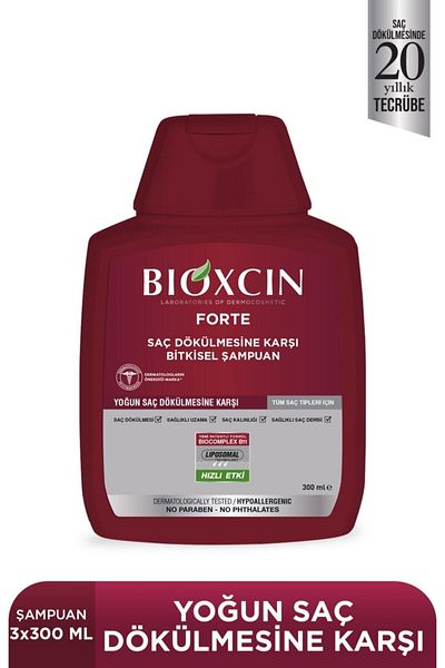 Bioxcin Forte Shampoo - 300 ml, 3 Pieces