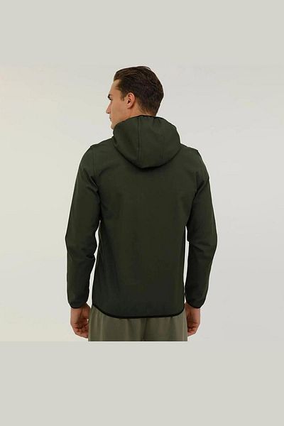 lumberjack Men's Khaki Basic Softshell Hooded Jacket Vo101398602
