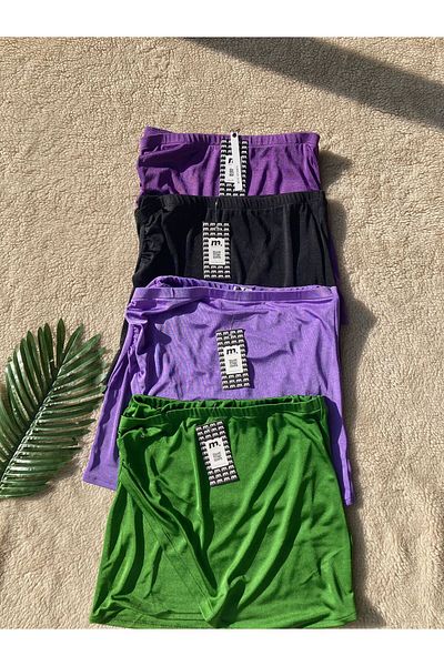 Maison La Femme Fustă mini pentru femei cu croială asimetrică 4 piese
