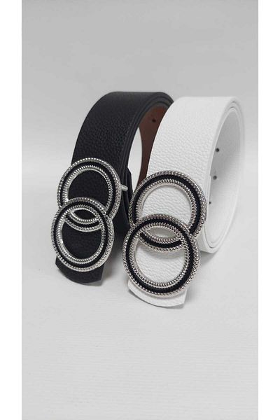 Kemerix Reversible Women's Belt Set - Pack of 2