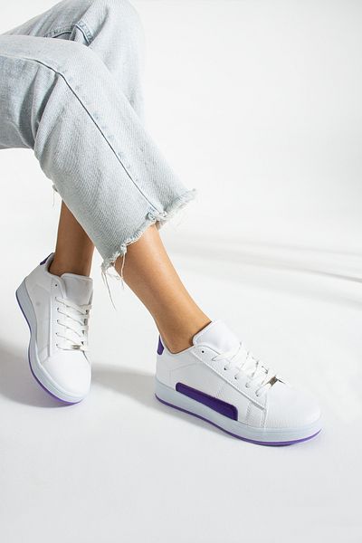 İnan Ayakkabı Adidași și pantofi sport pentru femei, alb/violet